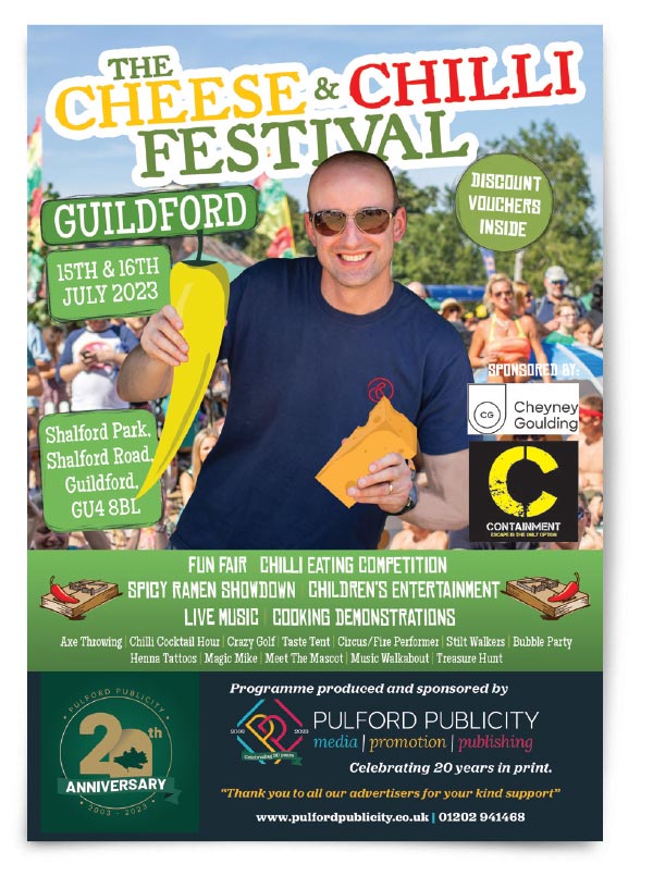 The Cheese & Chilli Festival official event programmes